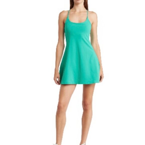 NWT Women's Z by Zella Racerback Dress w/Built-In Shorts | Size L - Picture 1 of 14